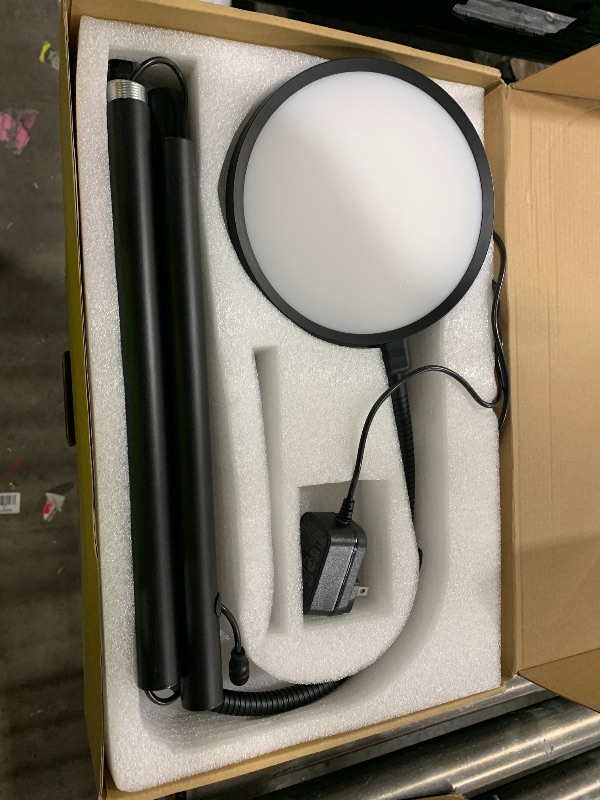 Photo 1 of 10000 Lux Light Therapy Lamp, Sunlight Therapy Lamps with 3 Color Temperatures &Dimmable &Timer, Full Spectrum &UV-Free Happy Lamp Light Therapy with Remote, Daylight Lamps for Home(Black, Floor Lamp)