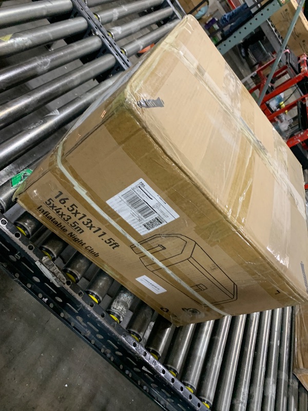 Photo 1 of WARSUN 16.5x13x11.5Ft Small Inflatable Nightclub with Blower Black Inflatable Night Club Party Tent for Birthday Wedding Raves Dance Floor Yard Party Rental Business