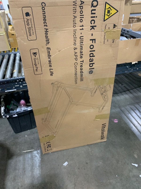 Photo 1 of Foldable Treadmill with Auto Incline - Vitalwalk Commercial 48"x18" Wide Running Belt, 20% / 15% Incline, 10MPH, 3.5HP Brushless, Walking Pad Treadmill for Home, Auto Folding, No Installation, 350LBS