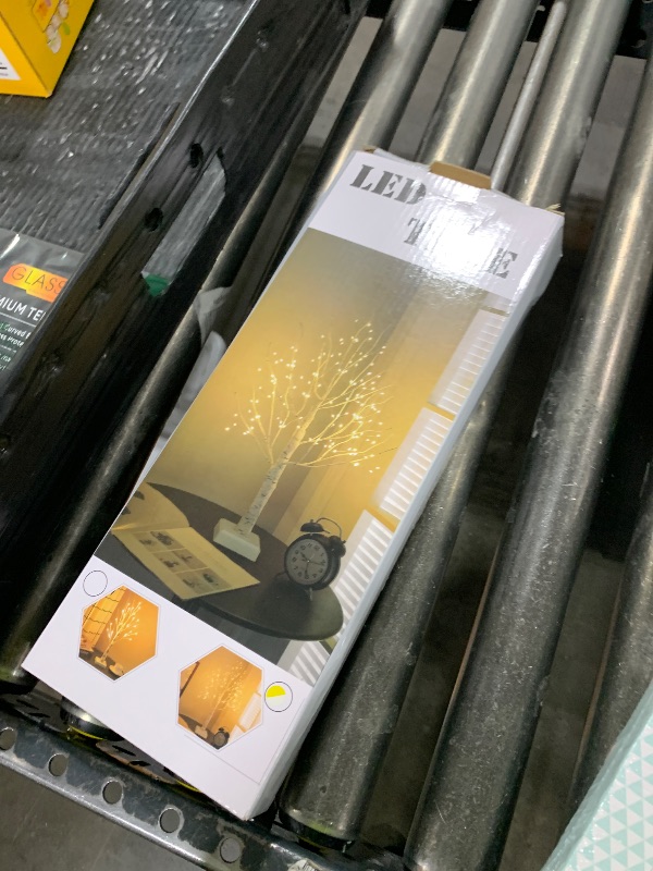 Photo 1 of 144 LED Artificial Lamp with Timer, DIY Birch Tree with Lights, USB/Battery Powered, Fairy Light Spirit Tree for Table Home Wedding Bedroom Christmas (Warm White)