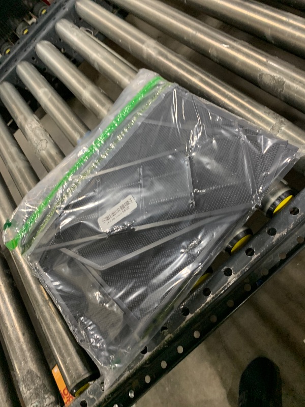 Photo 1 of EXOFC Metal Mesh File Holder, 5 Compartments Document Holder Office File Storage Rack, A4 Magazine Desktop Organizer, Black