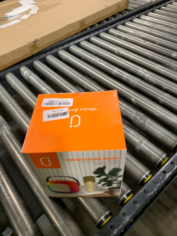 Photo 1 of JYX Mini Karaoke Machine for Kids Adults, Portable Bluetooth Speaker with 2 Microphones, Support TF/AUX Input/4 Funny Magic Voice (Rainbow-1 Mic)