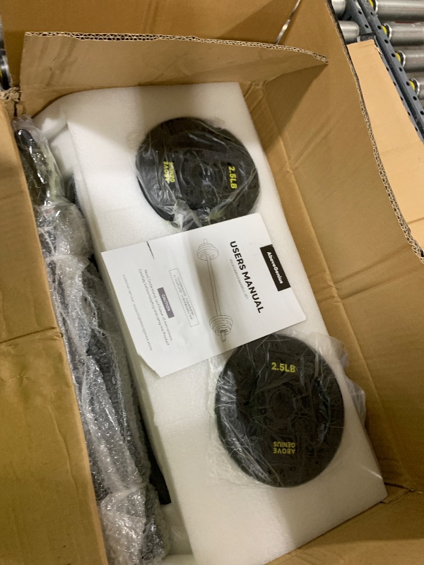 Photo 1 of AboveGenius Barbell Weight Set for Lifting, 45 LB Weight Bar Set with Adjustable Free Weights for Workout Bar for Exercise Build Muscle in Home Gym