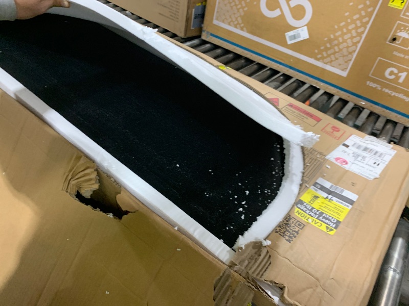 Photo 1 of 5-in-1 Entryway Bench with Shutter-Shaped Doors, Versatile Hall Tree with Cushion and 4 Sturdy Hooks, Modern Upholstered Mudroom Bench with Open Shelves for Hallway, Entryway, Living Room, black