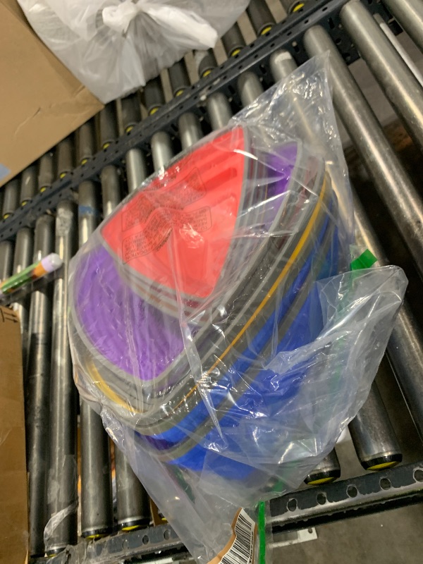 Photo 1 of 12 Pcs Non-Slip Stepping Stones for Kids – Obstacle Course, Indoor & Outdoor Sensory Playground – Develop Balance & Coordination – Includes Hopping Stickers (Rainbow Colors)