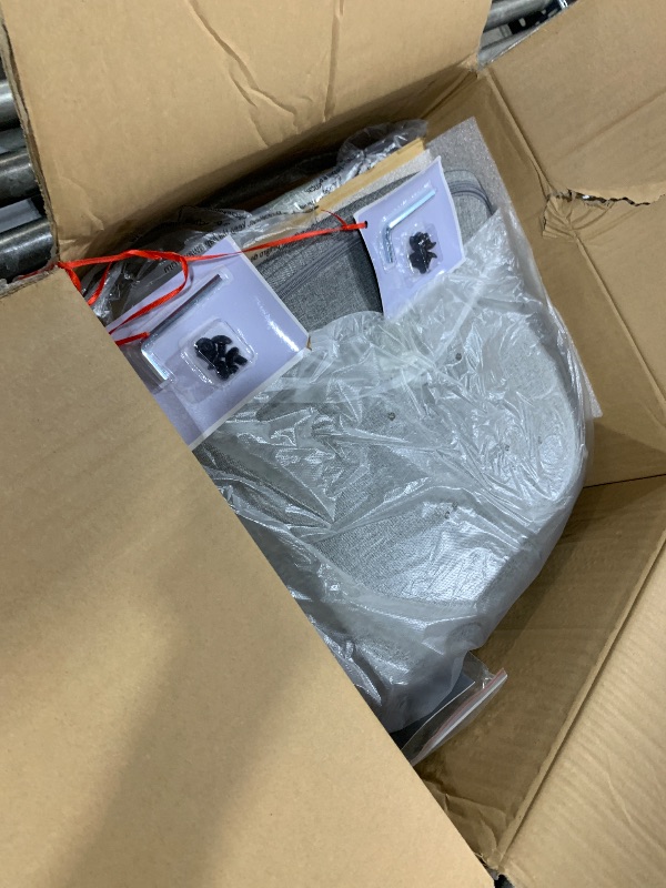 Photo 1 of YOUTASTE Fabric Grey Bar Stools Set of 2, Adjustable Counter Height Barstools Swivel Modern Bar Stool with Back Metal Legs, Breakfast Bar Chairs for Kitchen Island Home Bistro