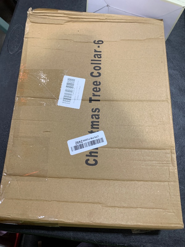 Photo 1 of WKHOMEDECO 28" Cutout Snowflake Christmas Tree Collar, Metal Christmas Tree Collars for Artificial Trees, Beautiful Tree Collar for Pencil Tree Decorates Your Holiday (White)