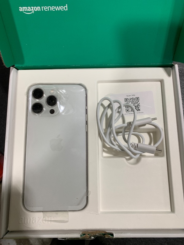 Photo 1 of Apple iPhone (Renewed Premium) 15 Pro Max, 512GB, White Titanium - Unlocked
