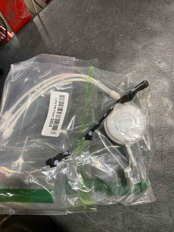 Photo 1 of 100W 5-in-1 Retractable Multi Charging Cable, Retractable USB C and Lightning Fast Charging Cables for Multiple Devices Compatible with iPhones, iPads, Tablets, Galaxy, Note & More - 4Ft/1.2M, White