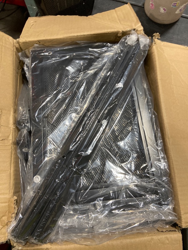 Photo 1 of Fireplace Screen with Sliding Doors, 35" W x 28" H H Modern Wrought Iron Fire Spark Guard Cover for Christmas Decorative, Baby and Pet Proof, Small