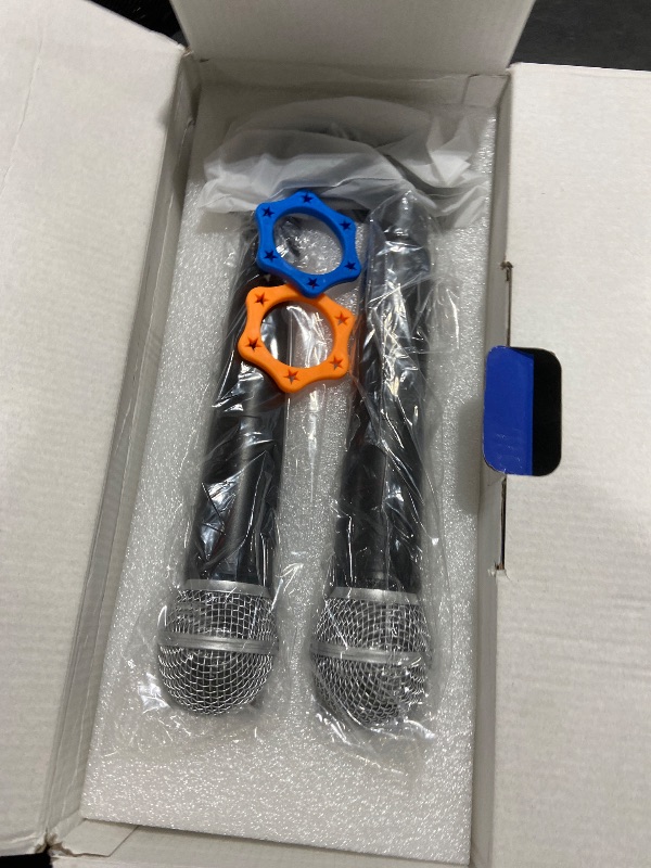 Photo 1 of Audio Mixer for Karaoke, Bluetooth Karaoke Machine with Speaker & 2 Wireless Microphones for Adults & Kids, Audio Interface Sound Board w/RGB Effect, Voice Changer