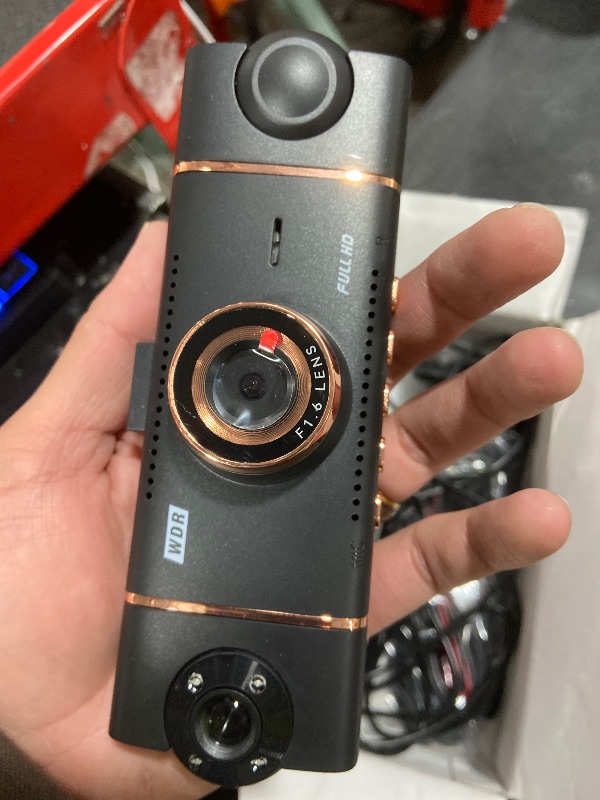 Photo 1 of 4K+1080P*3 FHD Dash Cam, 5GHz WiFi & App Control, 4 Channel 360° Car Camera Front Rear Inside & Left Right, G-Sensor, 8 IR Lamps Night Vision, 24H Parking Mode, Loop Recording, Includes 64GB SD Card