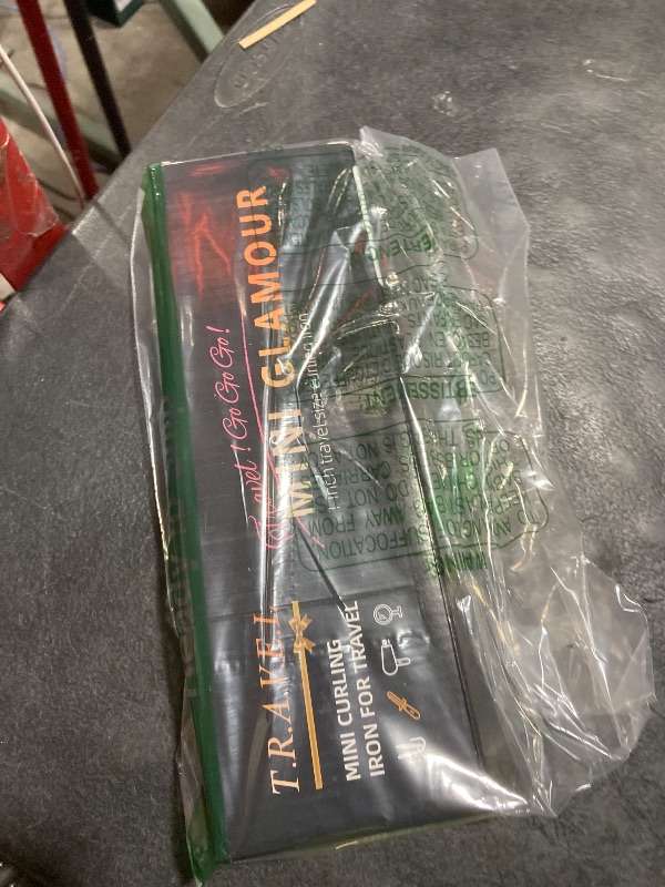 Photo 1 of 1 Inch Mini Travel Curling Iron, 100-240V Travel Dual Voltage Curling Iron for Short Hair with 5 Heat Settings, Small Curling Wand with Temperature Memories and Lock, Rose Gold