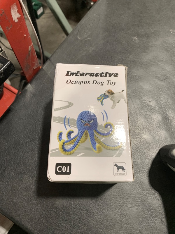 Photo 1 of Qraxond Interactive Dog Toys Octopus,Durable Automatic Jumping Dog Toy to Keep Them Busy,Squeaky Moving Tug of War Doggie Toy,USB Rechargeable,Not for Aggressive Chewers (Blue)