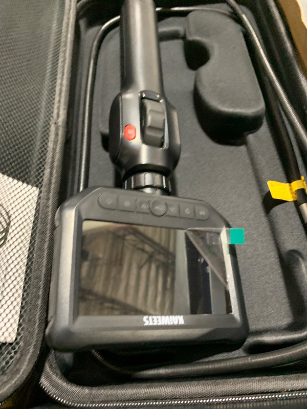 Photo 1 of Two-Way Articulating Borescope Camera with Light, KAIWEETS 0.33in Industrial Endoscope Camera with Light, 5FT Flexible Snake Inspection Scope for Automotive and Aircraft Mechanics