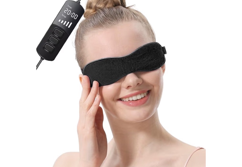 Photo 1 of Aroma Season Heated Eye Mask for Dry Eyes, Warm Eye Compress with Flaxseed Graphene FIR for MGD, Dry Eye Syndrome, Chalazion Blepharitis Treatment, Steam Moist Heat Therapy to Unclog Glands (Black)