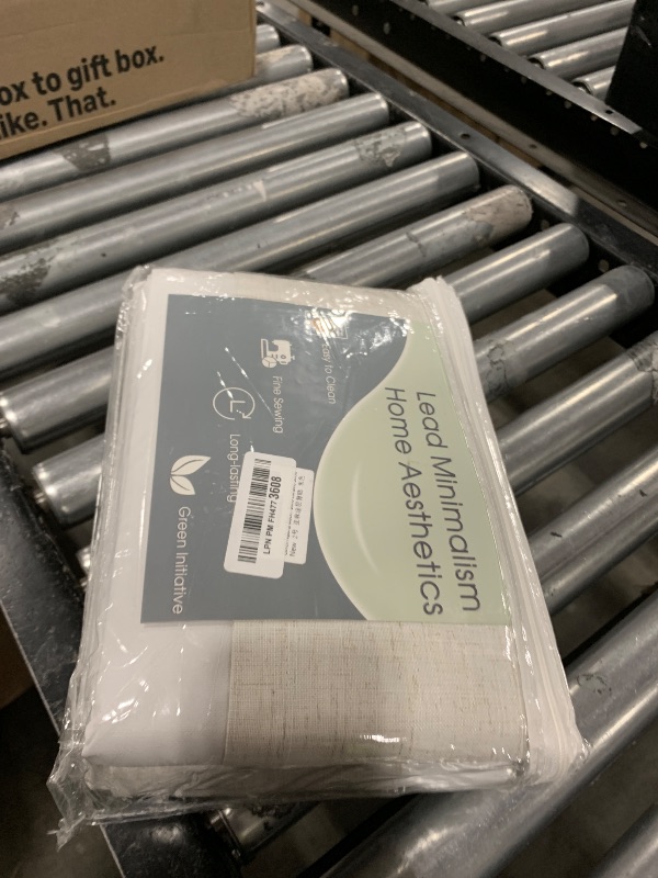 Photo 1 of Guken Cream Linen Blackout Curtains 96 Inch Length 2 Panels Set for Living Room Bedroom Back Tab Thermal Insulated 100% Black Out Linen Drapes Room Darkening Window Curtains Ivory Natural