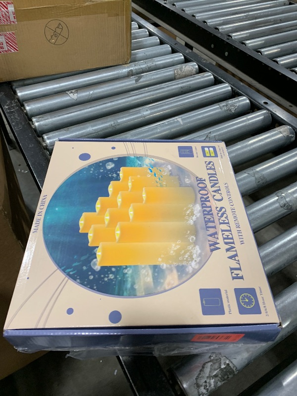 Photo 1 of YIWER Waterproof Outdoor Flameless Candle, 12 Pcs Plastic Candles Pillars, 4" 5" 6" 7" LED Candles and 10-Key Remote Control with 2/4/6/8-hours Timer Function,300+ Hours (12, Ivory)