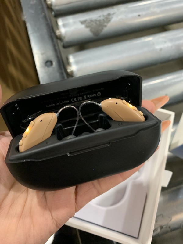 Photo 1 of Hearing Aids Rechargeable Hearing Aids for Seniors with Moderate Hearing Loss, Hearing Amplifiers for Seniors with Noise Cancellation and Volume Control, Clear Sound Hearing Amplifiers, Beige