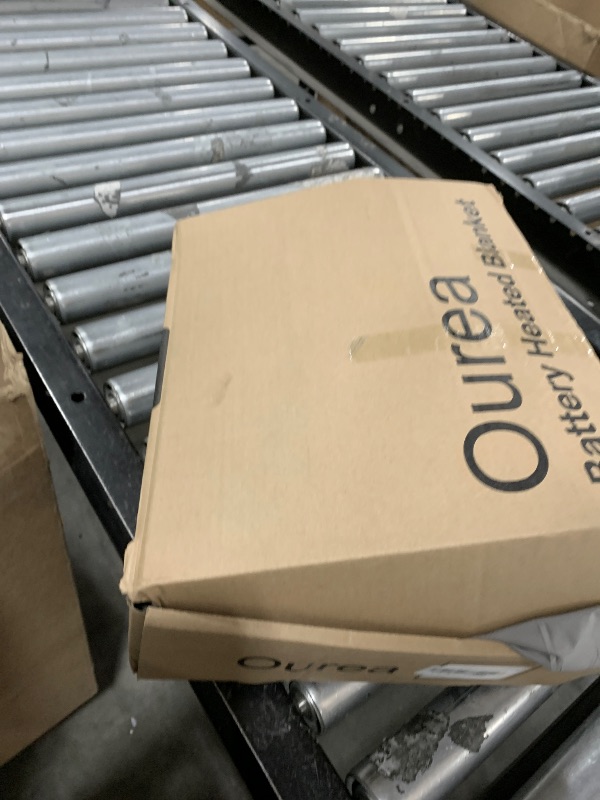 Photo 1 of Ourea 12V Battery Operated Heated Blanket Cordless Electric Blanket with 20000mAh Power Bank Portable Heated Throw for Outdoor Camping Car Stadium Travel Home Sherpa Fleece Grey