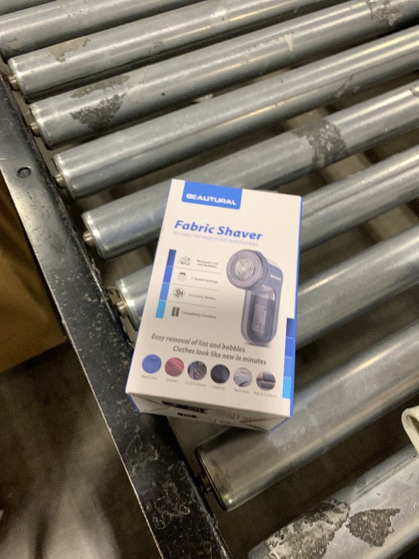 Photo 1 of BEAUTURAL Fabric Shaver and Lint Remover, Sweater Defuzzer with 2-Speeds, 2 Replaceable Stainless Steel Blades, Battery Operated, Remove Clothes Fuzz, Lint Balls, Pills, Bobbles Gray