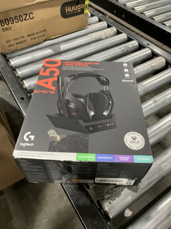 Photo 1 of Logitech G Astro A50 Multi-Platform Wireless Gaming Headset + Base Station for PS5/Xbox/PC: PLAYSYNC Audio Switcher, <16bit/48kHz (Console), <24bit/48kHz (PC), 24hr Battery, 2.4GHz & BT - Black