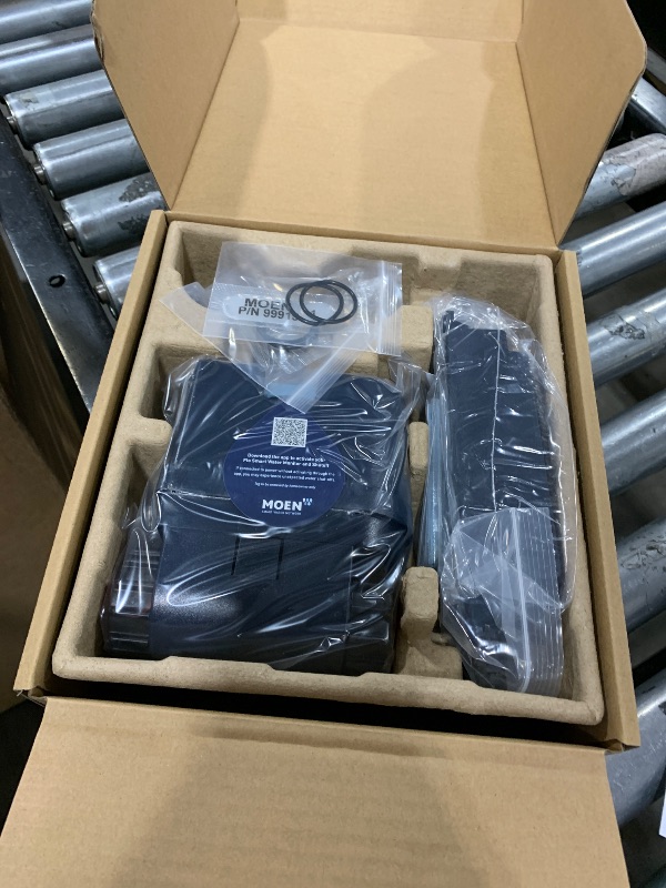 Photo 1 of Moen Flo Smart Water Monitor and Automatic Shutoff Sensor, Wi-Fi Water Leak Detector for 3/4-Inch Diameter Pipe, 900-001