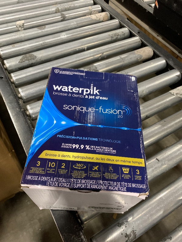 Photo 1 of Waterpik Sonic-Fusion 2.0 Professional Flossing Electric Toothbrush with Water Flosser Combo In One, White SF-04, Packaging May Vary