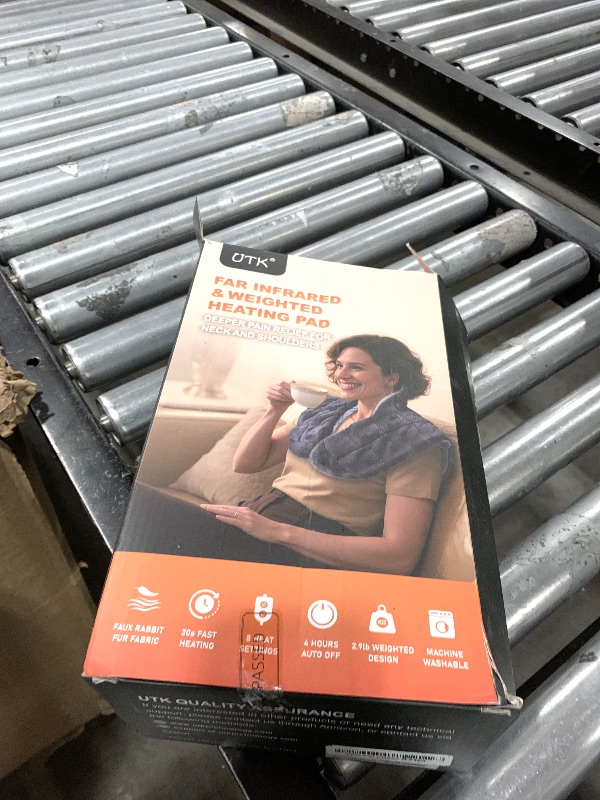 Photo 1 of Weighted Heating Pad for Neck and Shoulders and Back,30s Fast Heating for Pain Relief, Ergonomic Heated Wrap, 160? Max Temp 8 Heat & 16 Auto-Off Timers,Memory Function,Birthday Gifts for Women,Black