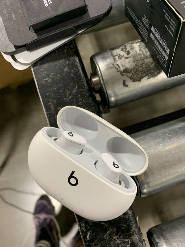 Photo 1 of Beats Studio Buds - True Wireless Noise Cancelling Earbuds - Compatible with Apple & Android, Built-in Microphone, IPX4 Rating, Sweat Resistant Earphones, Class 1 Bluetooth Headphones - White