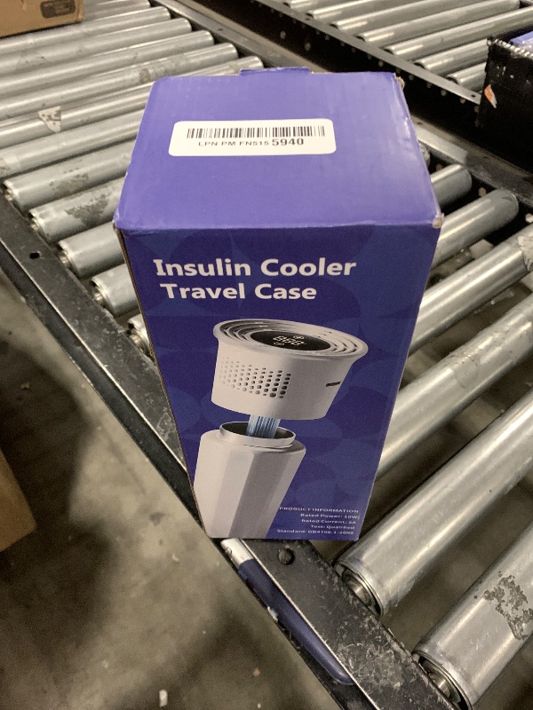 Photo 1 of Anbanglin Electric Insulin Cooler Travel Case, TSA Approved Medication Cooler for Travel Hold 1–7 Medication Pens, 36-68F On–The–Go Medicine Diabetes Travel Case with Digital Display & Icicle, White