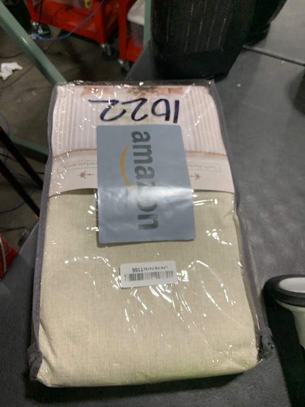 Photo 1 of 112 Inch Curtains 2 Panel Set Modern Decorative Dark Out Pleated Curtain for Bedroom Heat and Cold Blocking Large Window Coverings High Ceiling Drapes for Living Room with Hooks (50"x112"x2 Natural)