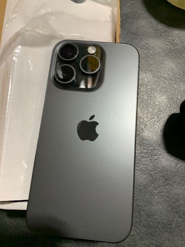Photo 1 of Apple iPhone 15 Pro, 128GB, Black Titanium - Unlocked (Renewed)