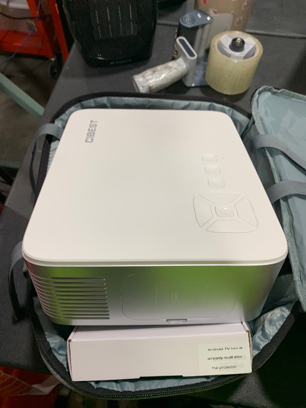 Photo 1 of *SEE NOTES** Google TV Projector 4K Support - CiBest Smart Projector with WiFi 6 and Bluetooth, Outdoor Movie Proyector Full-Sealed Optical Engine 3000 ANSI Home Ceiling Projector with Autofocus, Streaming Apps