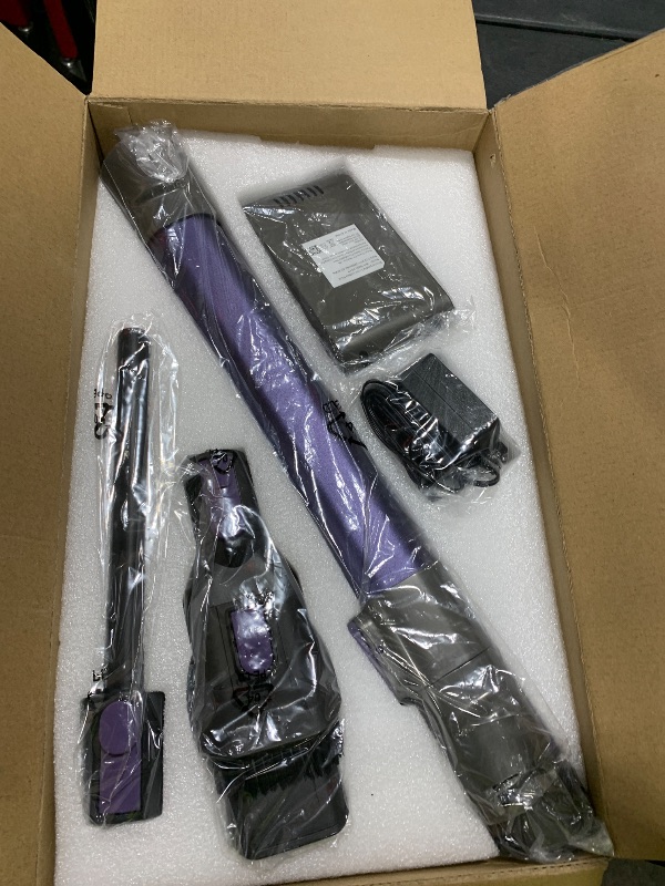 Photo 1 of Cordless Vacuum Cleaner,Vacuum Cleaners for Home with Super Suction,Lightweight Stick Vacuum with 35 Mins Runtime,Rechargeable Cordless Vacuum for Carpet, Tile, Pet Hair, Hardwood Floors(Dark Purple)