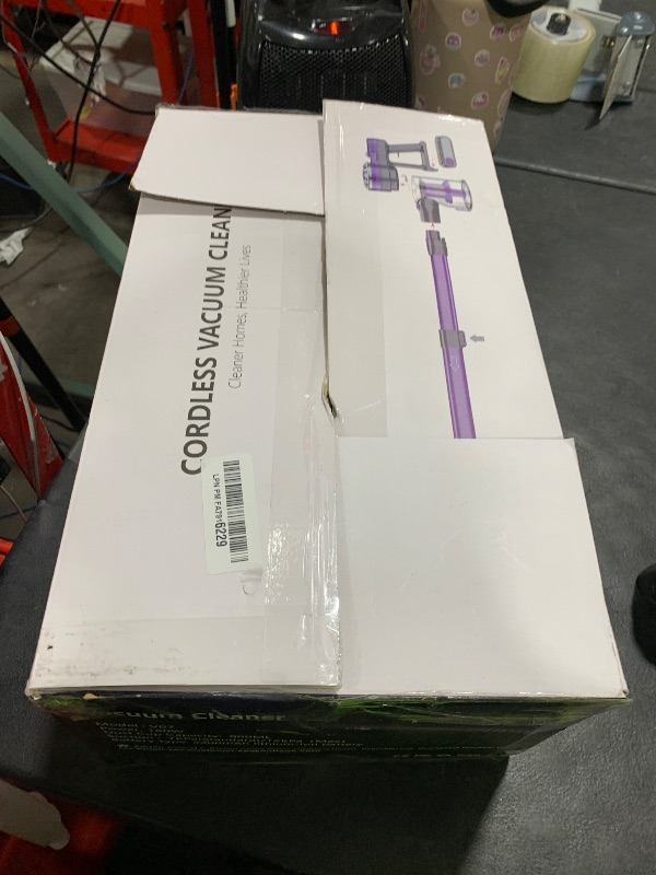 Photo 1 of **Battery doesnt charge---PARTIAL SET----**Cordless Vacuum Cleaner,Vacuum Cleaners for Home with Super Suction,Lightweight Stick Vacuum with 35 Mins Runtime,Rechargeable Cordless Vacuum for Carpet, Tile, Pet Hair, Hardwood Floors(Dark Red)