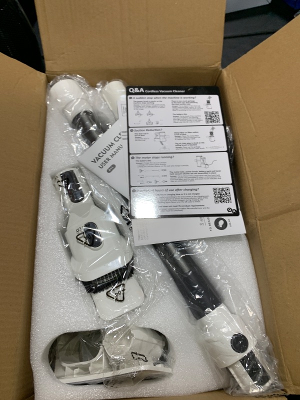 Photo 1 of Comvtu 80,000PRM Powerful Motor Cordless Vacuum Cleaner 2 Adjustable Modes and 2200mAH Rechargeable Battery up to 35 Mins Worktime (Sliver White)