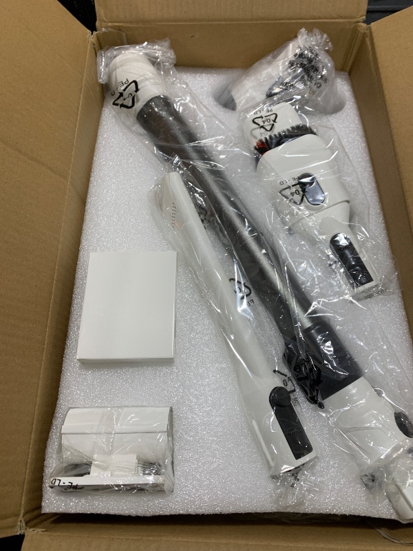 Photo 1 of Comvtu Cordless Vacuums, 80,000PRM Powerful Motor Vacuum Cleaner and 2200mAH Rechargeable Battery up to 35 Mins Worktime, 2 Adjustable Modes, Detachable Parts, Wireless Stick Vacuum (Night White)