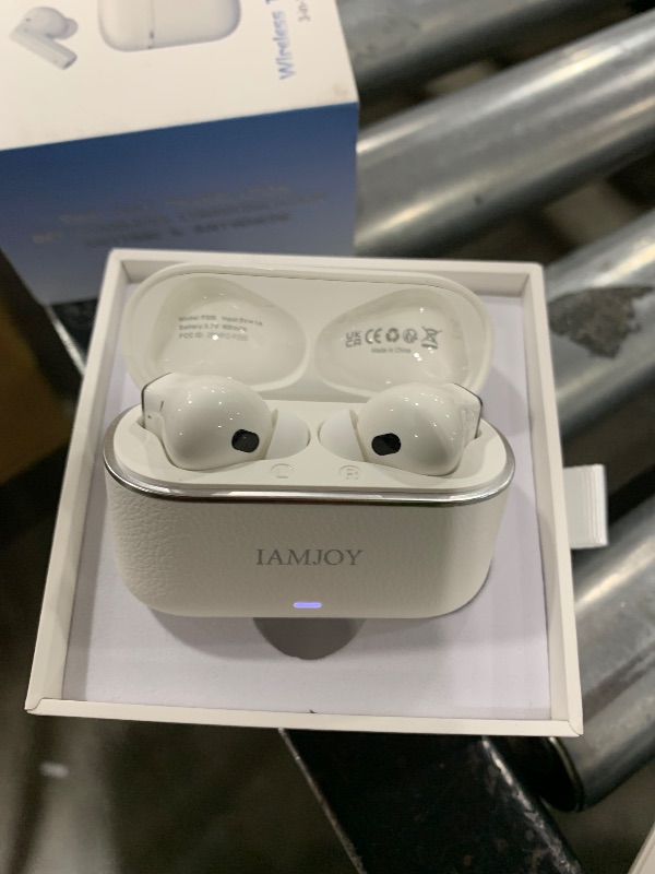 Photo 4 of IAMJOY Language Translation Earbuds, 163 Language & Accents Two-Way Translator Device Built-in 6 Mics, 42dB Hybrid Dual Noise Cancelling Earbuds for Travel Business Learning, White