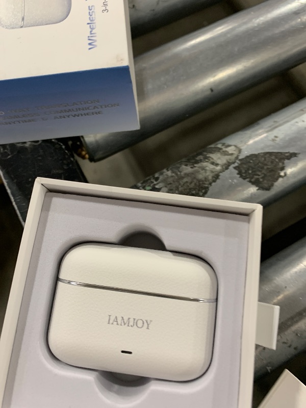 Photo 3 of IAMJOY Language Translation Earbuds, 163 Language & Accents Two-Way Translator Device Built-in 6 Mics, 42dB Hybrid Dual Noise Cancelling Earbuds for Travel Business Learning, White