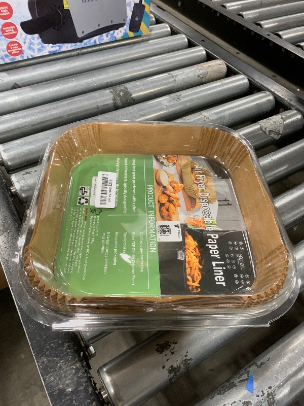 Photo 1 of 10 Inch Largest Square Air Fryer Disposable Paper Liner, XXL 100Pcs Air Fryer Parchment Liners for 8QT or Bigger Air Fryer, Non-stick, Food Grade Baking Paper for Frying, Roasting and Microwave