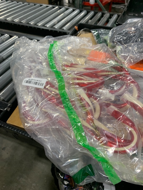 Photo 1 of 10" Christmas Candy Cane Lights (10PCS) for Landscape Decoration,Red & White Pathway Makers Lights (Include Stakes)
