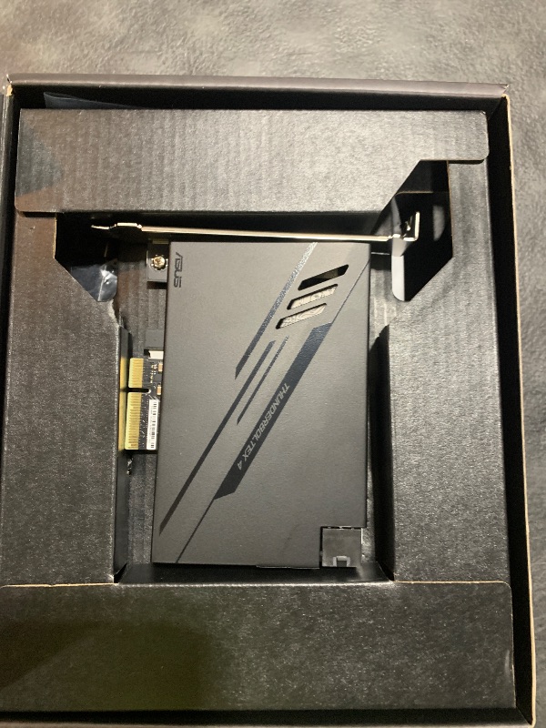 Photo 1 of ASUS ThunderboltEX 4 with Intel® Thunderbolt™ 4 JHL 8540 Controller, 2 USB Type-C Ports, up to 40Gb/s bi-Directional Bandwidth, DisplayPort 1.4 Support, up to 100W Quick Charge, Black