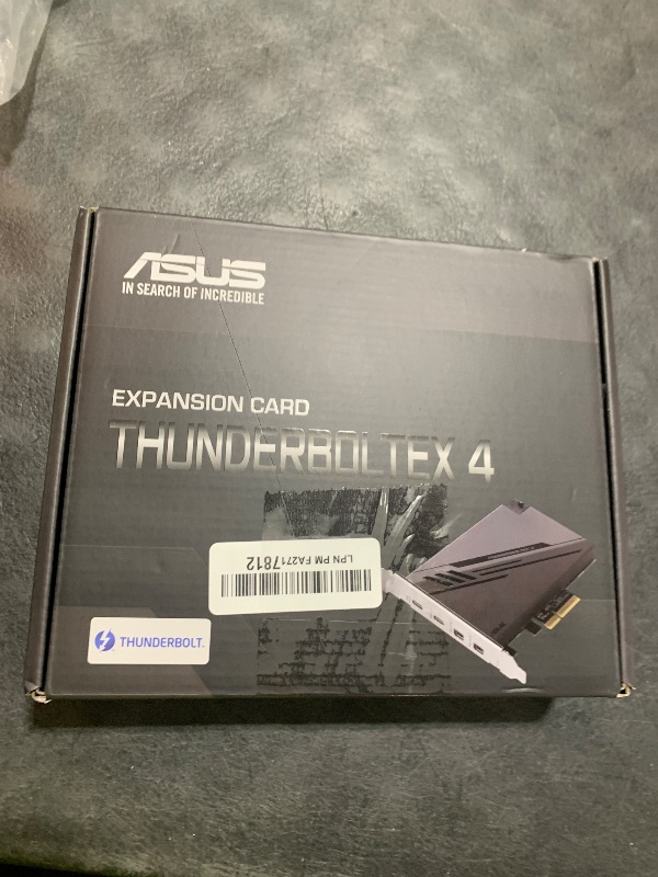 Photo 1 of ASUS ThunderboltEX 4 with Intel® Thunderbolt™ 4 JHL 8540 Controller, 2 USB Type-C Ports, up to 40Gb/s bi-Directional Bandwidth, DisplayPort 1.4 Support, up to 100W Quick Charge, Black