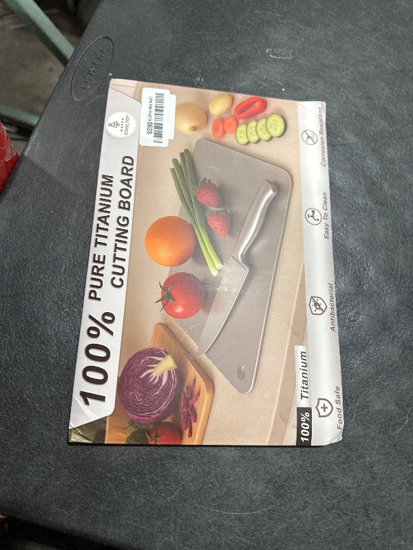 Photo 1 of 100% Pure Titanium Cutting Board– Double-Sided Metal titanium Cutting Boards for Kitchen, Food-Grade Certified, Dishwasher Safe – Small Titanium Cutting Board 11.4"x7.9" – Gift-Ready