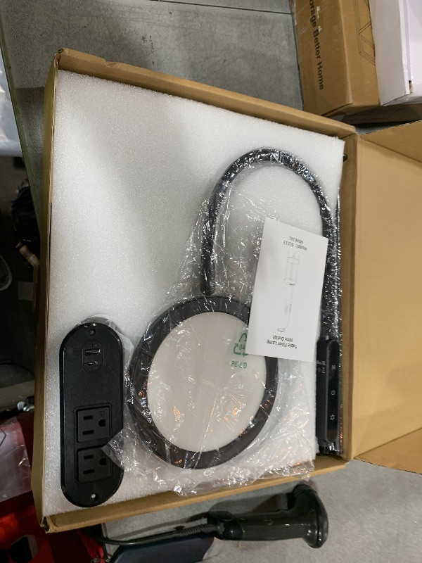 Photo 1 of 10,000 Lux Light Therapy Lamp, Sunlight Lamp Happy Light, Floor Lamp with Side Table & Charging Station (USB/Type-C/2 AC) - Timer & Remote Control for Home Office, Bedroom