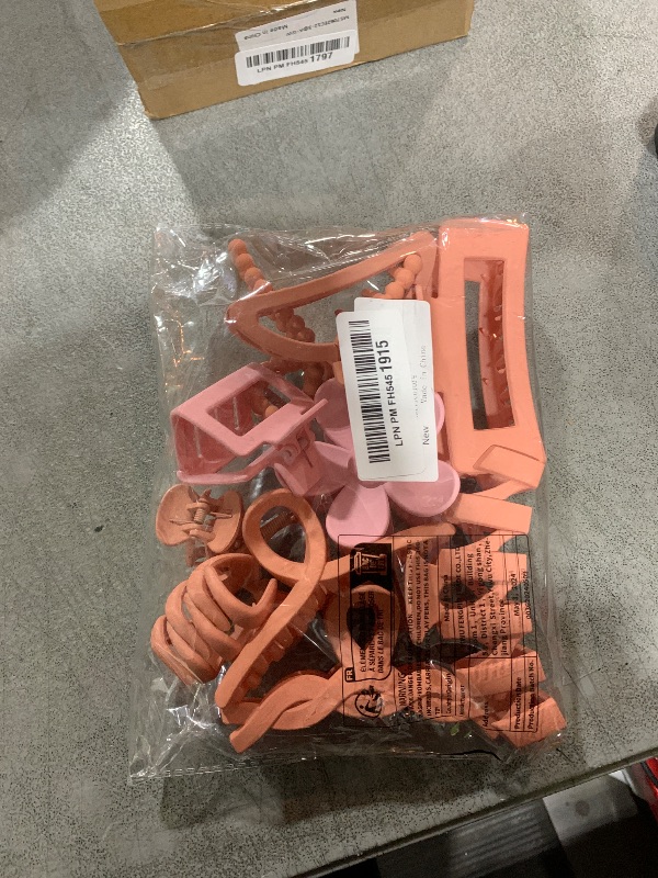 Photo 1 of 10PCS Non-Slip Pink Hair Clips Jaw Clips for Thick Hair Clamp Flower Non-Slip Hair Accessories with Multi-Styles for Women Girls