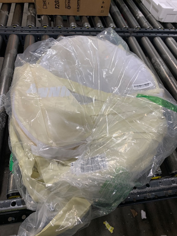 Photo 1 of L RUNNZER Baby Safety Crib Tent, Pop Up Canopy for Crib to Stop Baby from Climbing Out, Infant Mesh Cover Mosquito Net with Sturdy Frame & Soft Mesh, Beige, (R07-beige)