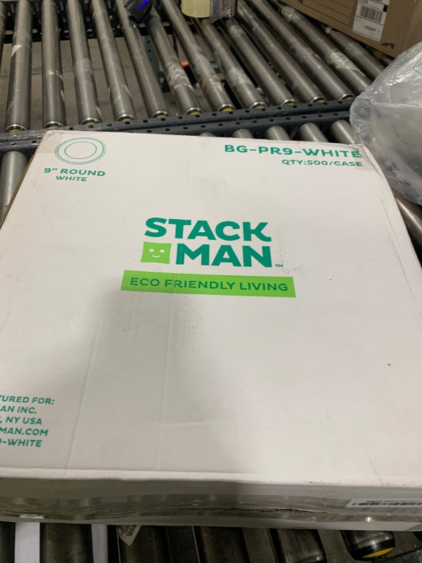 Photo 1 of 100% Compostable Paper Plates 9 Inch [500 Count] Heavy-Duty Dinner Plates - White Bagasse - Eco-Friendly Disposable Biodegradable Sugarcane Plates - [Bulk Case 4 x 125 Pack] - (BPI Certified)