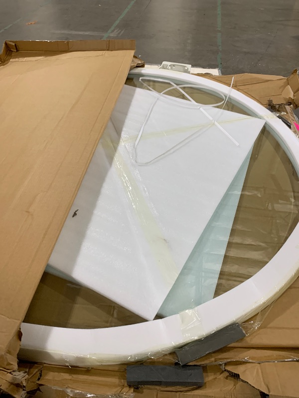 Photo 1 of Royalty 72" Inch Round Tempered Glass Table Top – Clear Table Top Glass – Useful for Replacement, Tabletop Protector, Patio, Dining, Coffee, Desks - 1/2" Thick Beveled Edge